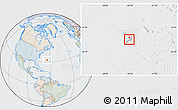 Political Location Map of Bermuda, lighten, semi-desaturated