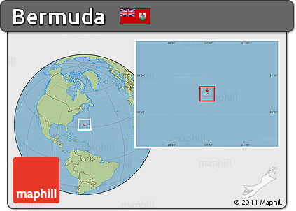 Savanna Style Location Map of Bermuda