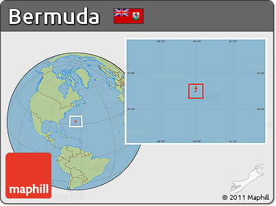 Savanna Style Location Map of Bermuda
