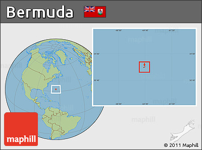Savanna Style Location Map of Bermuda