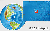 Physical Location Map of Sandys, highlighted country, within the entire country