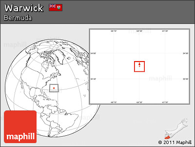 Blank Location Map of Warwick