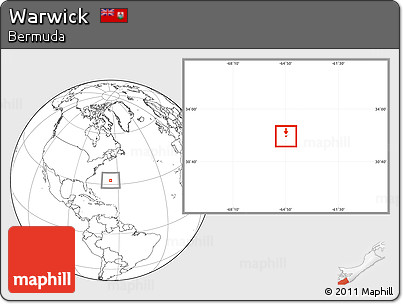 Blank Location Map of Warwick