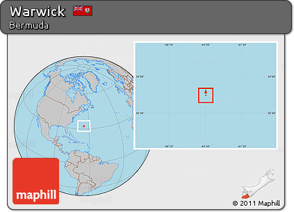Gray Location Map of Warwick