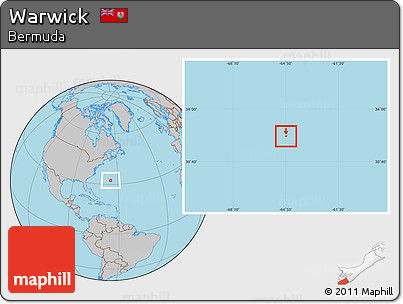Gray Location Map of Warwick