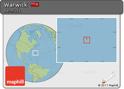 Savanna Style Location Map of Warwick