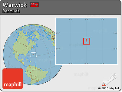 Savanna Style Location Map of Warwick