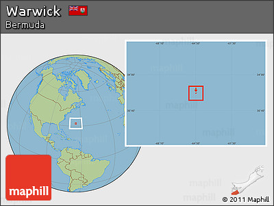 Savanna Style Location Map of Warwick