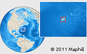 Shaded Relief Location Map of Warwick, highlighted country
