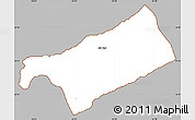 Gray Simple Map of Warwick, cropped outside