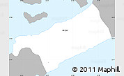 Gray Simple Map of Warwick, single color outside