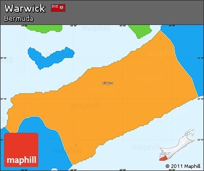 Political Simple Map of Warwick