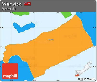 Political Simple Map of Warwick