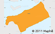 Political Simple Map of Warwick, single color outside