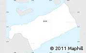 Silver Style Simple Map of Warwick, single color outside