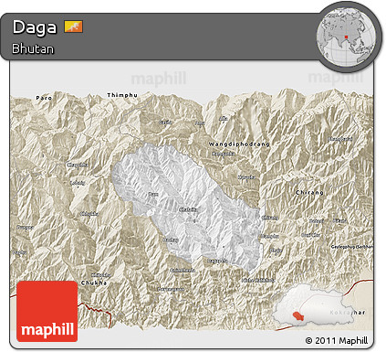 Classic Style 3D Map of Daga