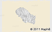 Classic Style 3D Map of Daga, single color outside