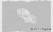 Gray 3D Map of Daga, single color outside