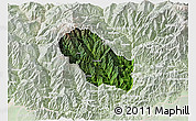 Satellite 3D Map of Daga, lighten