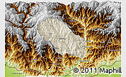 Shaded Relief 3D Map of Daga, physical outside