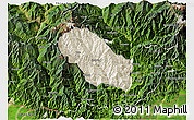 Shaded Relief 3D Map of Daga, satellite outside