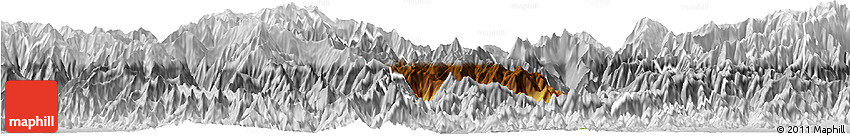 Physical Horizon Map of Daga, lighten, desaturated