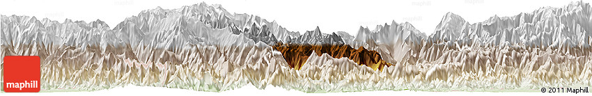 Physical Horizon Map of Daga, lighten