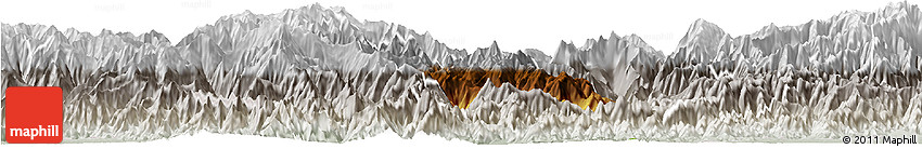 Physical Horizon Map of Daga, lighten, semi-desaturated