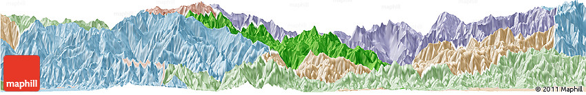 Political Horizon Map of Daga, lighten