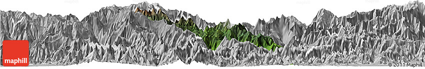 Satellite Horizon Map of Daga, lighten, desaturated