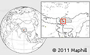Blank Location Map of Daga, highlighted country, within the entire country