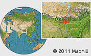 Satellite Location Map of Daga