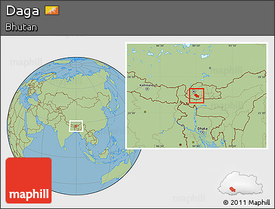 Savanna Style Location Map of Daga