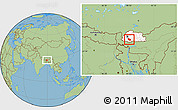 Savanna Style Location Map of Daga, highlighted country
