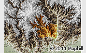Physical Map of Daga, semi-desaturated
