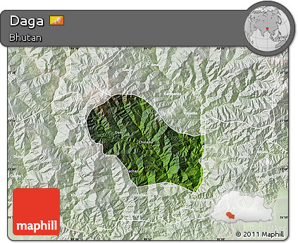 Satellite Map of Daga, lighten