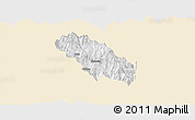 Classic Style Panoramic Map of Daga, single color outside