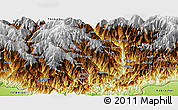 Physical Panoramic Map of Daga