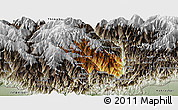 Physical Panoramic Map of Daga, semi-desaturated