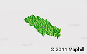 Political Panoramic Map of Daga, cropped outside