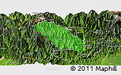 Political Panoramic Map of Daga, satellite outside