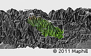 Satellite Panoramic Map of Daga, desaturated
