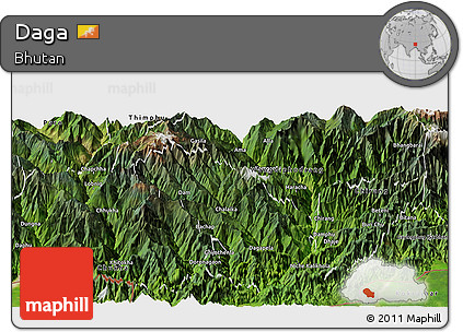 Satellite Panoramic Map of Daga