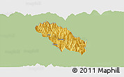 Savanna Style Panoramic Map of Daga, single color outside
