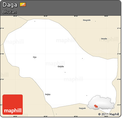 Classic Style Simple Map of Daga