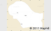 Classic Style Simple Map of Daga, single color outside