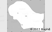 Gray Simple Map of Daga, single color outside