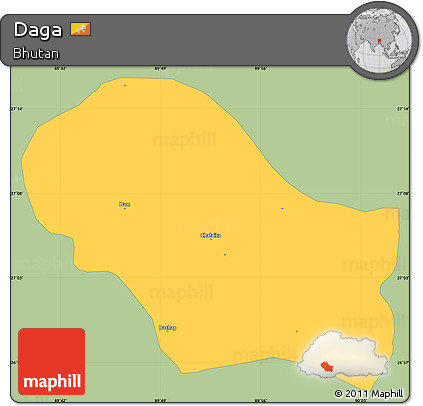 Savanna Style Simple Map of Daga, single color outside