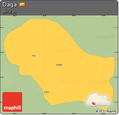 Savanna Style Simple Map of Daga, single color outside
