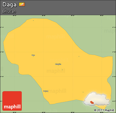 Savanna Style Simple Map of Daga, single color outside